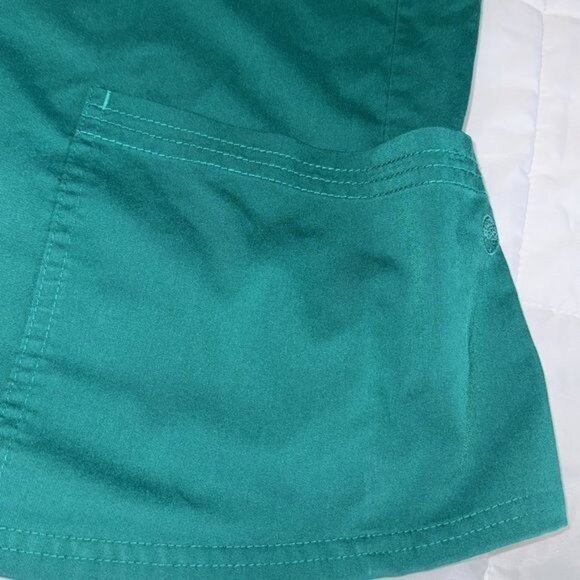 Purple Label Healing Hands Womens Teal Scrub Top 2X - Picture 4 of 6
